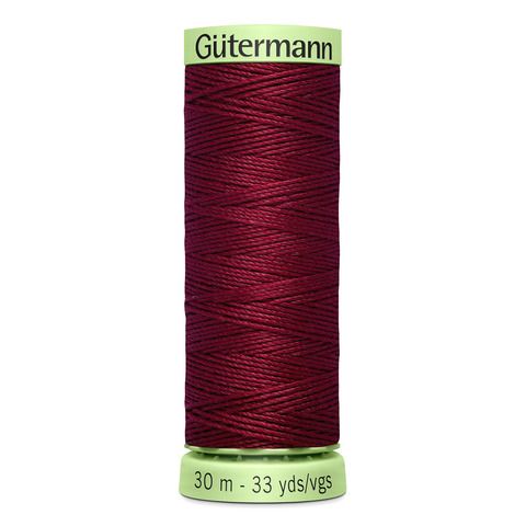 Нить Top Stitch 30/30 м для декоративной отстрочки, Gutermann, 368 бордо