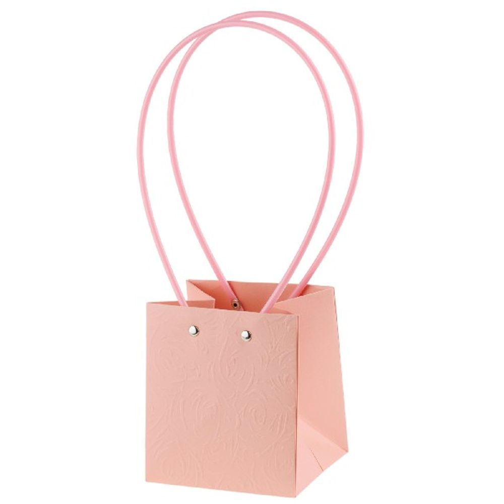 Пакет Мастхэв квадрат М "Roses" 11,5см x 10,5см, H-13см (Розовый)