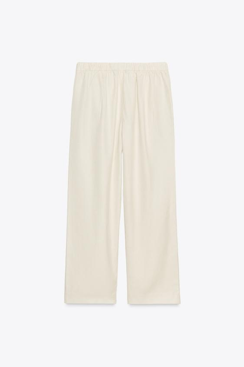 ZARA БРЮКИ-ДЖОГГЕРЫ WIDE LEG — ZW COLLECTION, ЭКРЮ