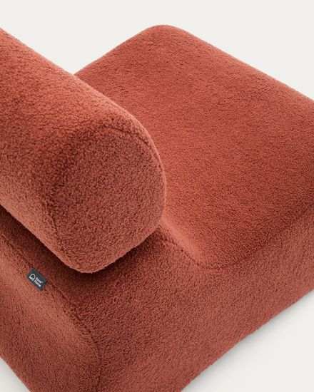 Club терракотовое кресло из ткани букле Испания La Forma