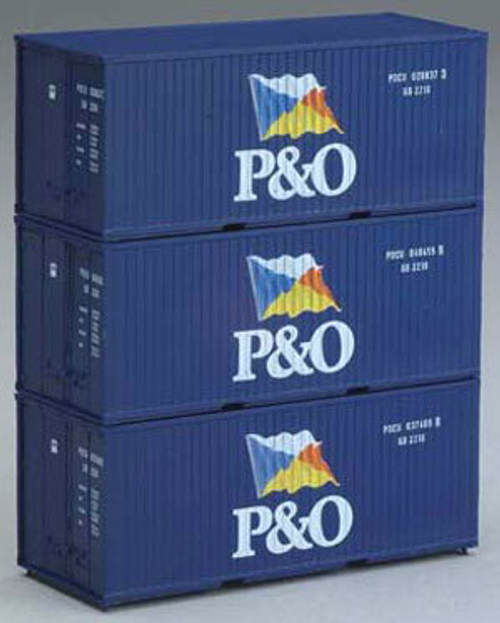 Контейнеры (20 фут) "P&O" (набор из 3 шт), проф.серия