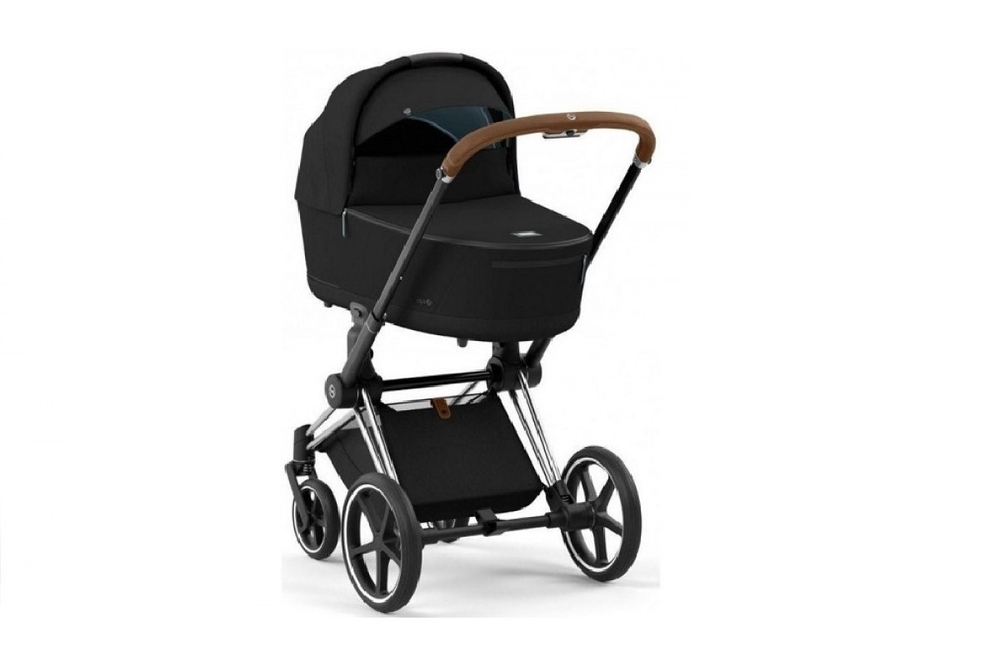 Коляска 2 в 1 Cybex Priam IV Sepia Black, шасси Chrome Black