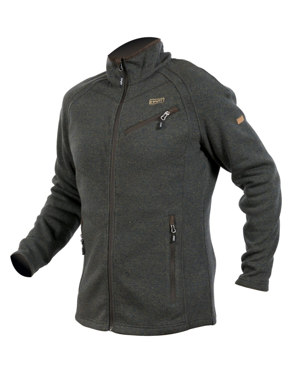 Куртка Hart Celle-FZ Knitted Fleece-270 (Green Melange)