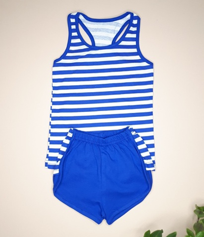 Комплект Тельняшка (голубой)