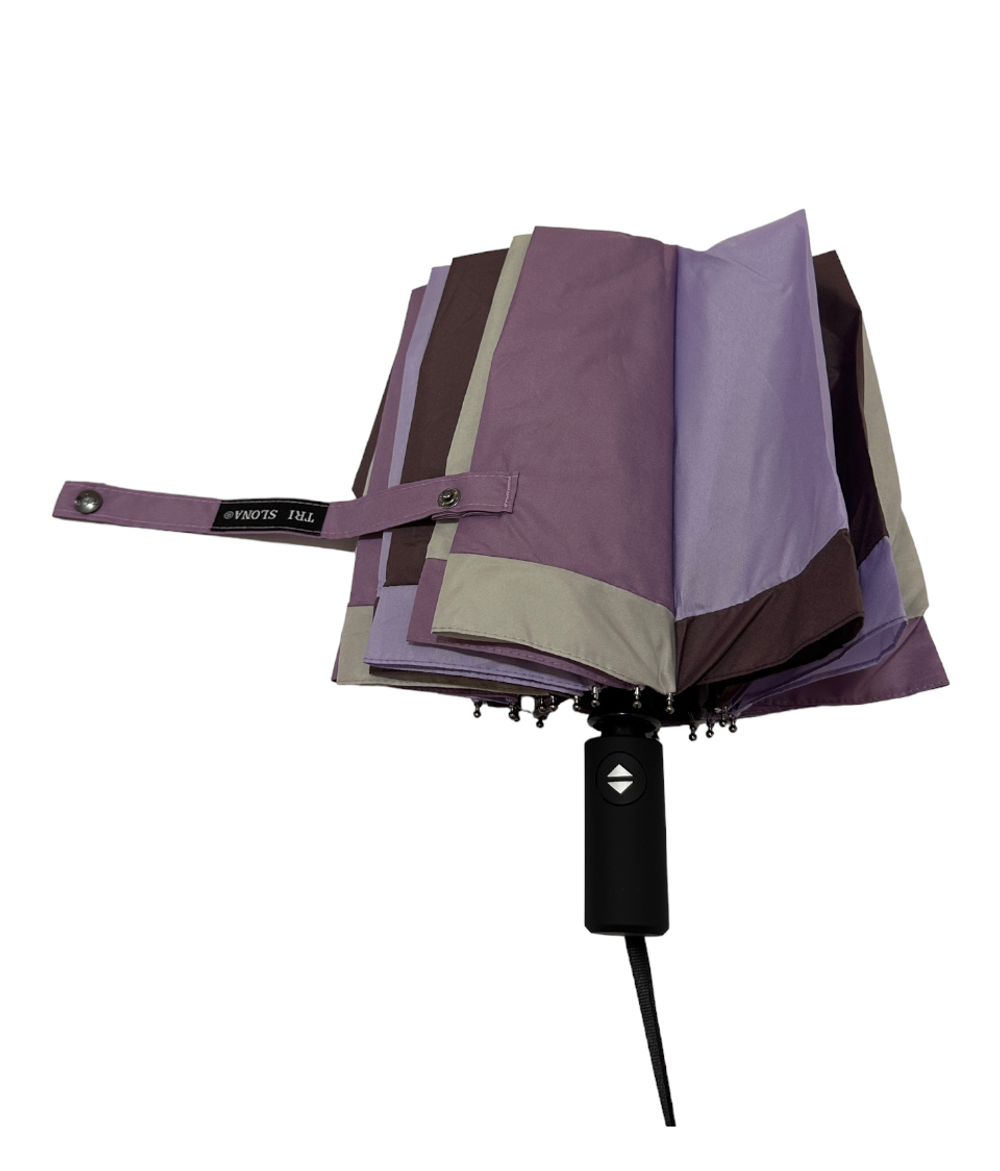Зонт женский складной супер-автомат "ЭПОНЖ", расцветка - разноцветный ("Три слона" - арт. L3162)