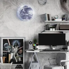 3085/ELN PALE SN 70 Светильник пластик/белый/синий LED 76Вт 3000/4000/6000K D480 IP43 CCT SPACE