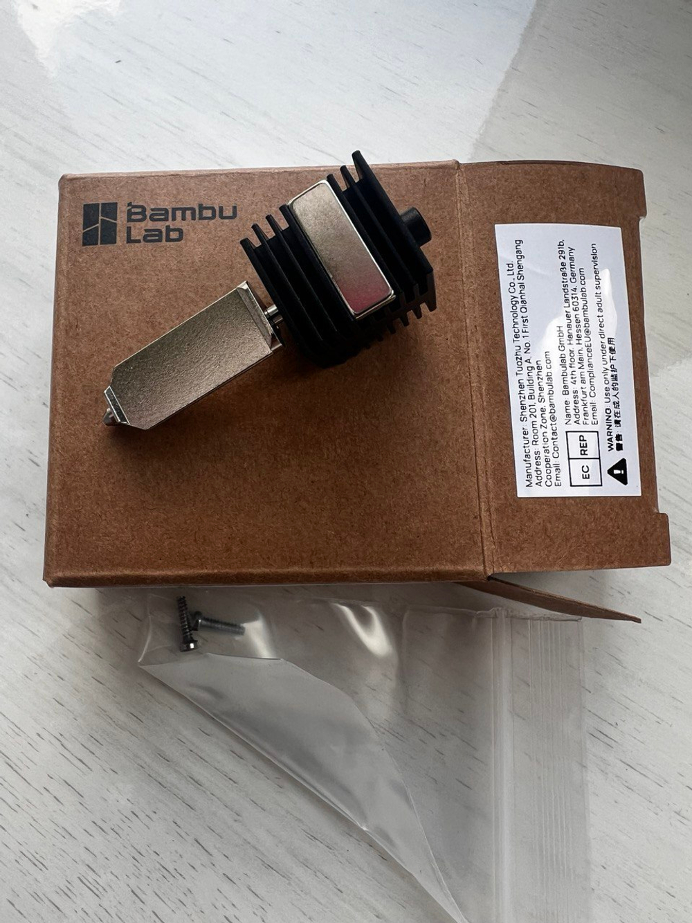 Хотэнд с соплом 0,8 мм из закаленной стали для 3Д принтера Bambu Lab A1/A1 mini (FAH021)