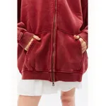 Худи БИЧ вареный Zip Борщ ретро-красный