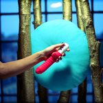 Красный вибратор с рёбрышками Tiger - 22,3 см. (Цвет: красный)