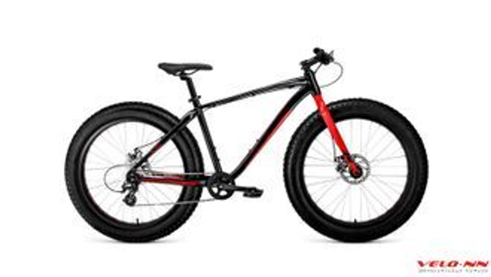 Велосипед FORWARD BIZON 26 (рост 18" 8ск.), черный/красный