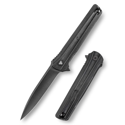 Складной туристический нож TRIVISA Seagull-B клинок 14C28N рукоять микарта (черный-черный)