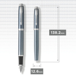 Перьевая ручка Parker IM Metal Light Blue Grey CT