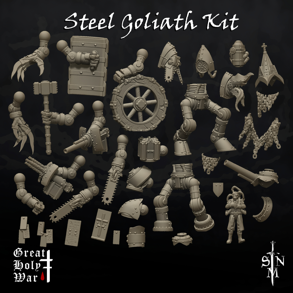 Миниатюра Trench Crusade Great Holy War Steel Goliath Kit