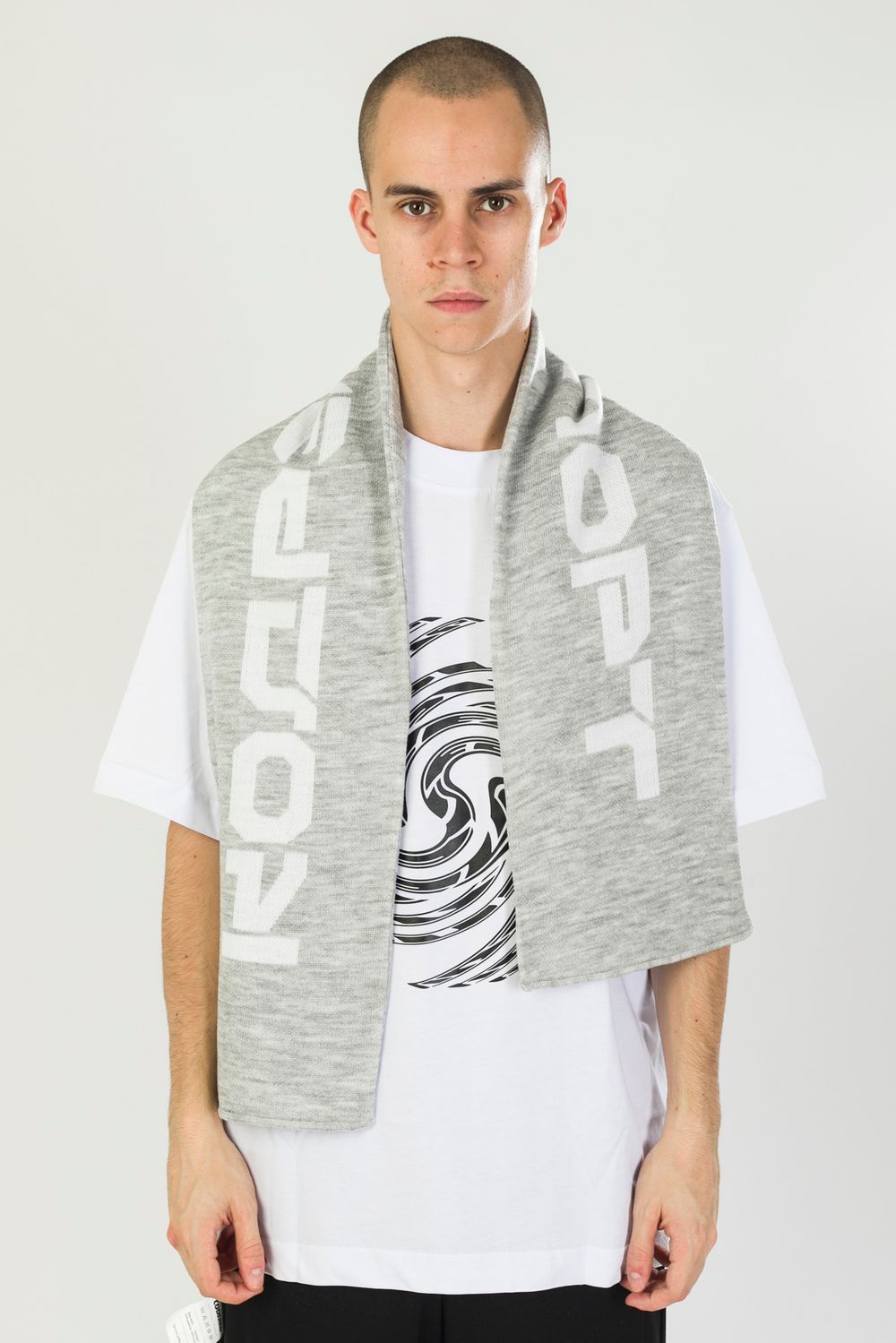 Шарф Cyrillic Светло-Серый меланж