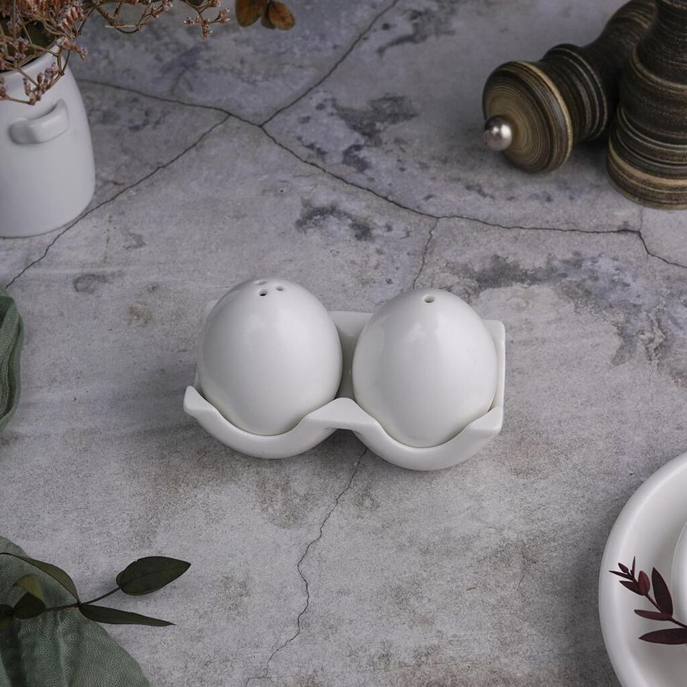 Набор для специй 2 предмета Яйцо на подставке белый фарфор P.L. Proff Cuisine [1]