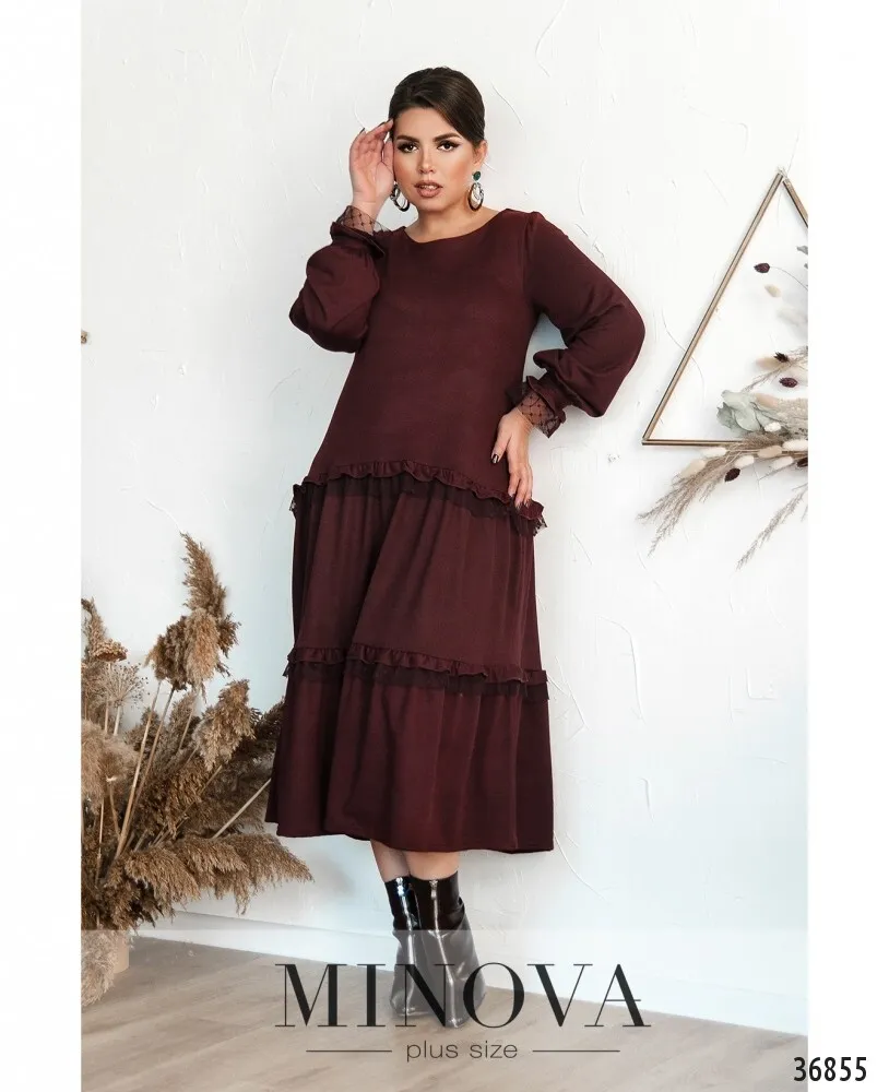 Платье 3130-В-бордо Minova
