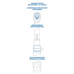 KING TONY (34362-3DG) Динамометрический ключ серии "EXACT", 3/8", 10-60 Нм