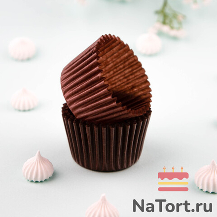 Капсулы бумажные Коричневые 50x35 мм, 500 шт