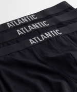 Мужские трусы шорты Atlantic, набор из 3 шт., хлопок, черные, 3BMH-011