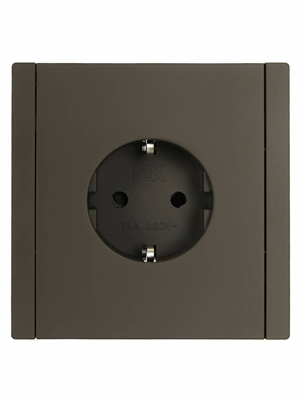 FORTE&PIANO Розетка 1-местная с заземлением с защитными шторками винтовое крепление 16А USB A+C 18Вт FP347 серый IEK