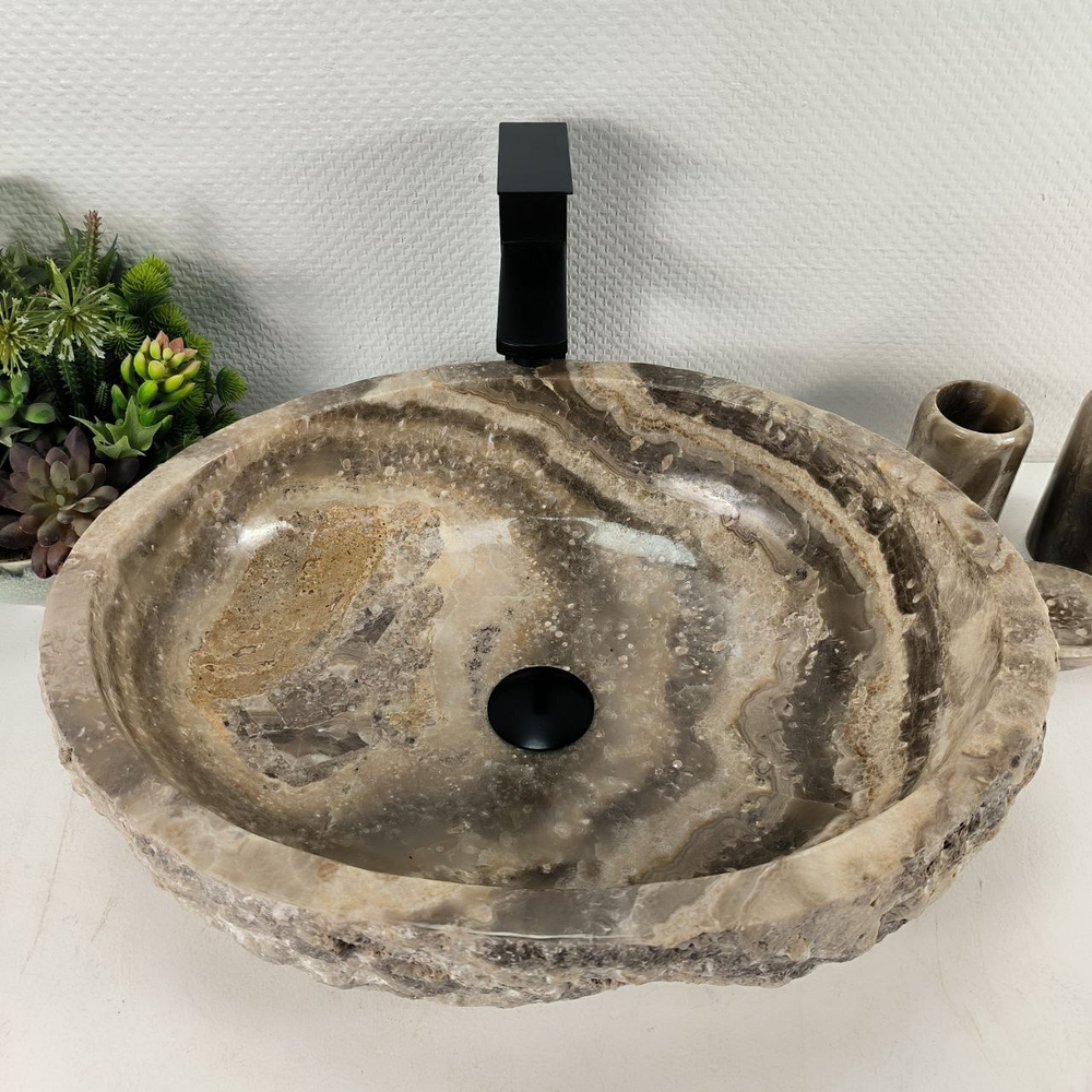 Раковина из оникса Erozy Grey EO-64552 53*42*16 0156