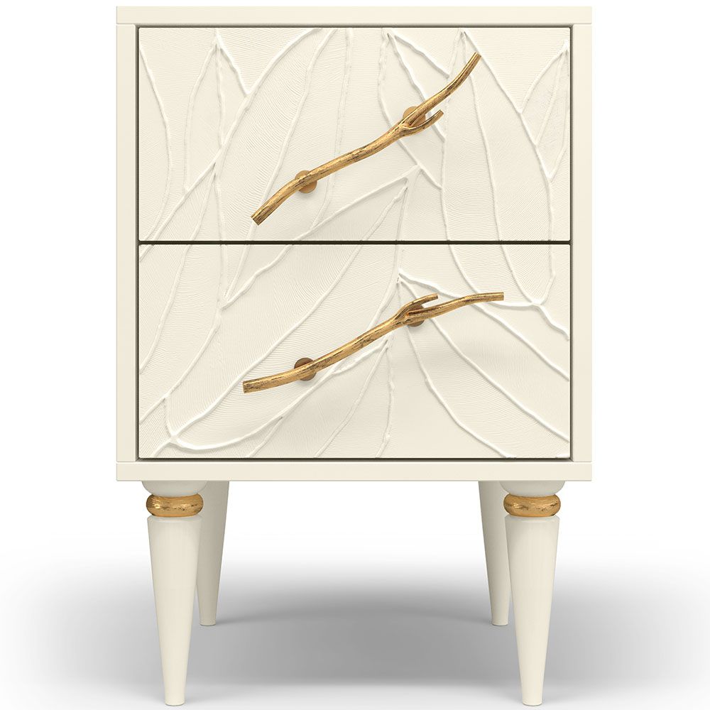 Тумба Арт Колор leaves Классик Голд Кремовый белый