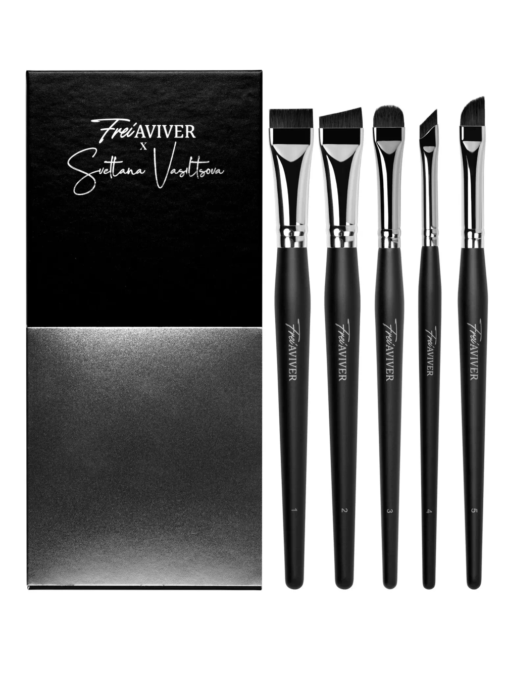 Набор кистей для бровей FreiAVIVER x Svetlana Vasiltsova, 5 шт