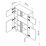 Буфет Ола с реечными вставками из сосны