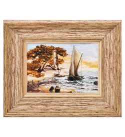 AMB-03/57 Картина «Красота природы» (с янтарной крошкой) H-32см