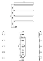 Полотенцесушитель электрический Vincea VTD-2H2CH, хром, таймер