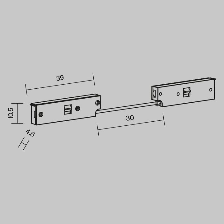 Коннектор питания гибкий Maytoni Technical Levity TRA184CPC-1B-7.5