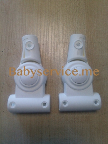 Шарнир капюшона круг-круг 16мм левый белый