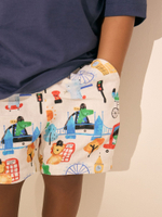 Шорты льняные для мальчика Next AG3-797, Молочный