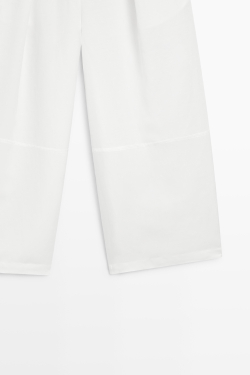 Massimo Dutti Брюки из смесовой льняной ткани, белый