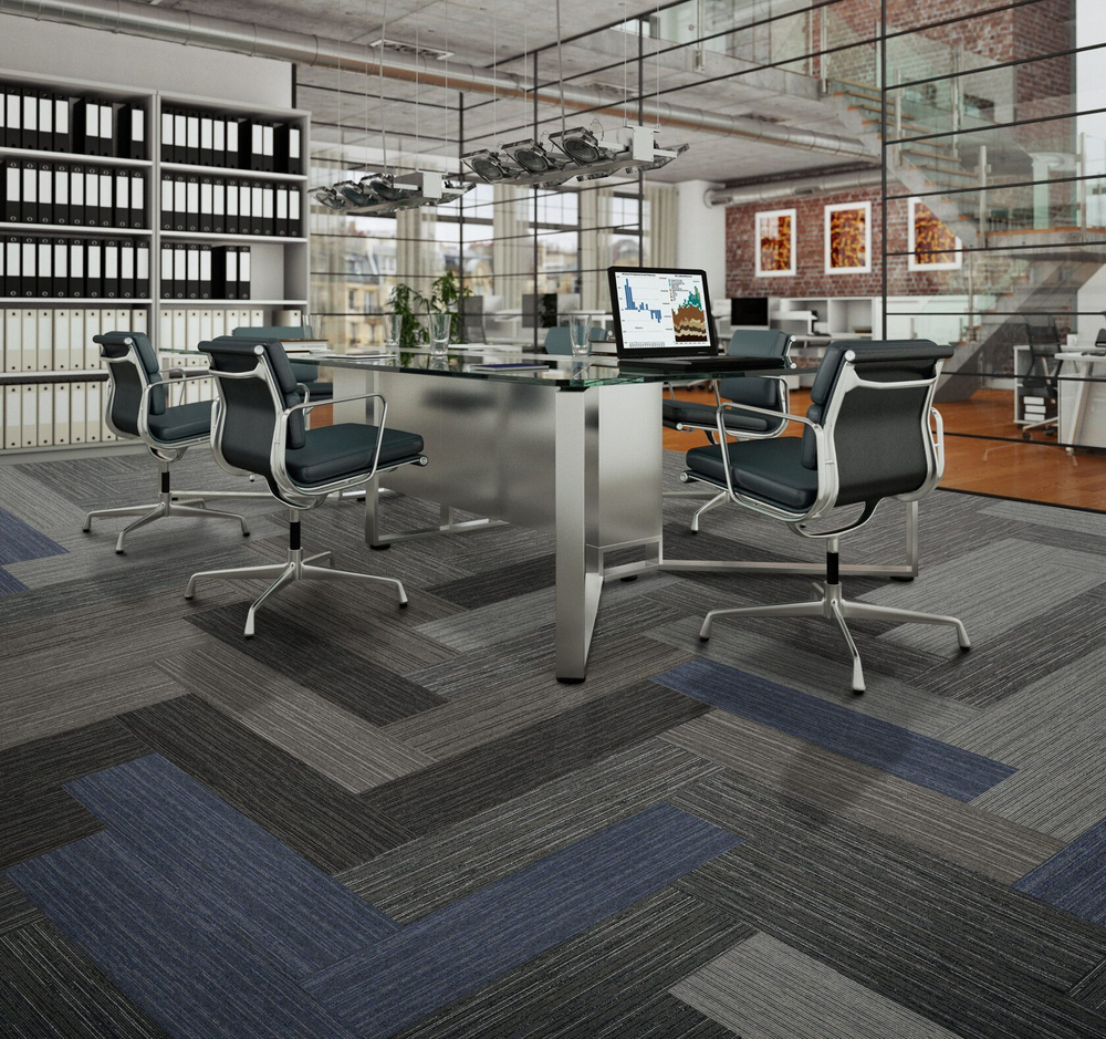 Ковровая плитка BONKEEL Age Strip Blue