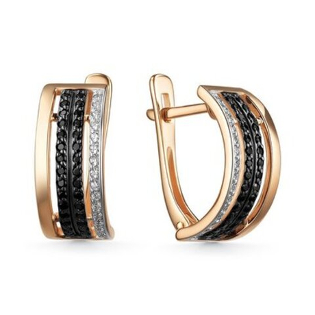 Серьги из золота с фианитами