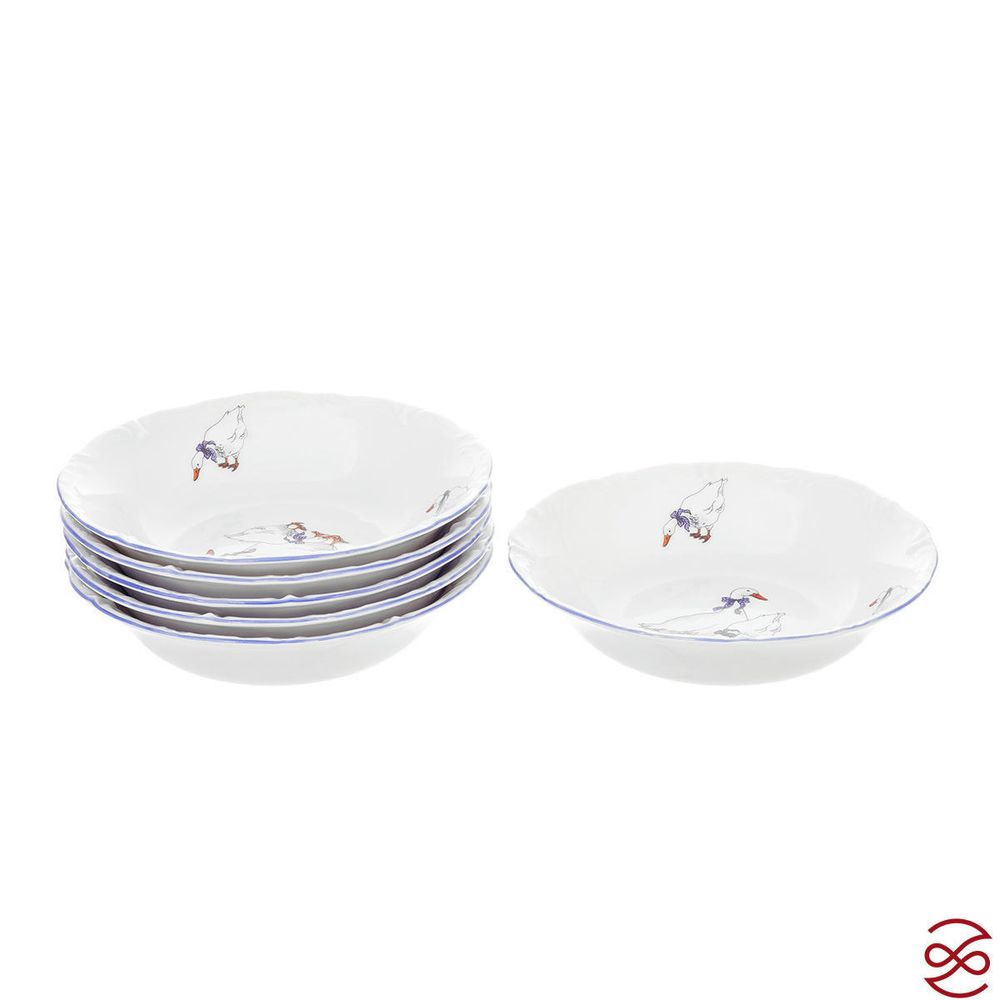 Набор салатников 15 см Repast Гуси (6 шт)