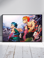 Постер плакат Бакуго И Мидория Битва My Hero Academia Моя Геройская Академия