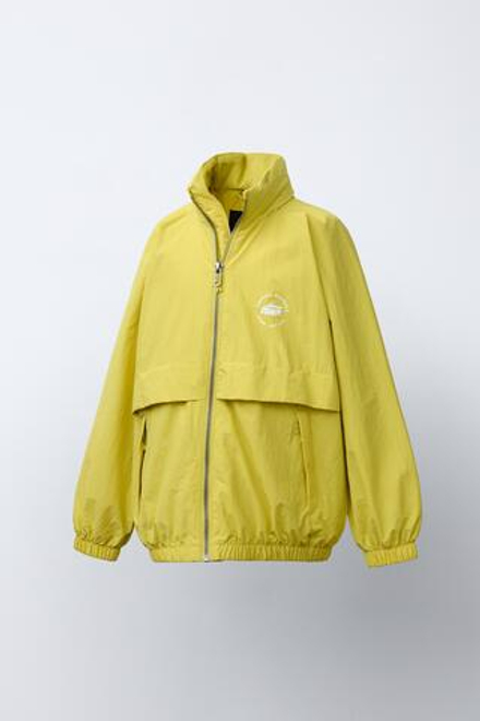 ZARA ЛЕГКАЯ КУРТКА WATER REPELLENT, ЛАЙМОВЫЙ