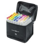 Маркеры для скетчинга двусторонние BRAUBERG ART DEBUT "WHITE", НАБОР 48 шт., чехол, 152142