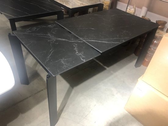 Стол CORNER 120 MATT BLACK MARBLE SOLID CERAMIC/BLACK