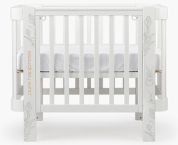 Детская кроватка-трансформер Happy baby Mommy Love в комплекте с расширением 160х70 white