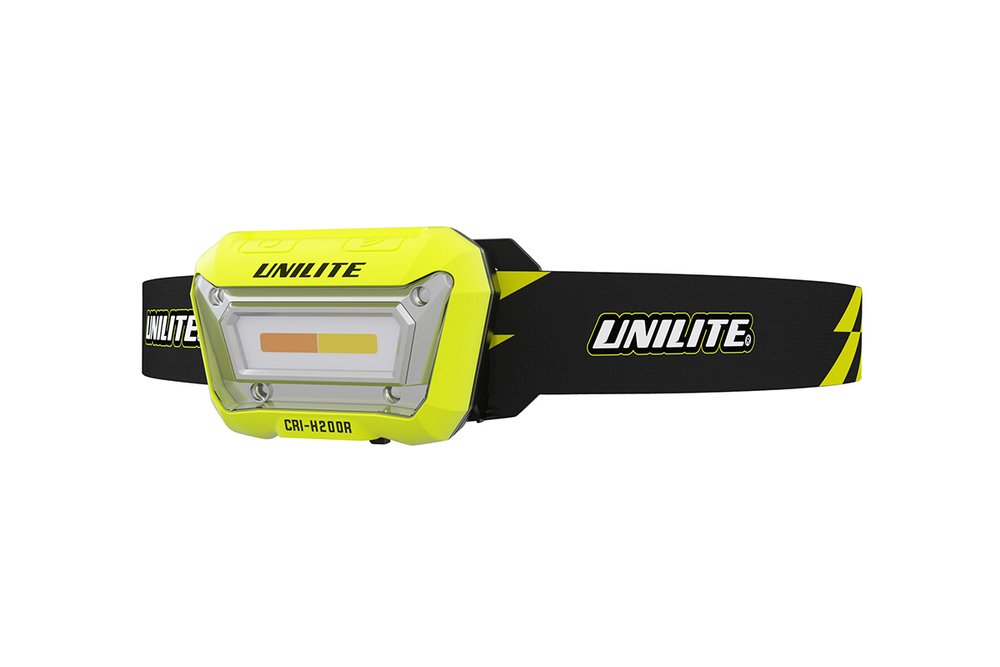 CRI-H200R - Налобный сенсорный фонарь  3 цвета, CRI 96+, 200 Lm, 1500 mAh, IPX5 | UNILITE