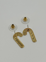 Серьги карамельная трость