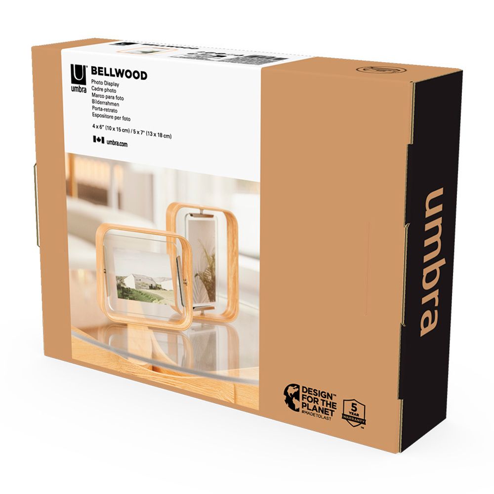 Фоторамка двухсторонняя Bellwood, 19х24, натуральное дерево
