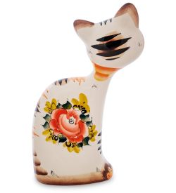 ГЛ- 167 Фигурка «Кот-Гоша» цв. (Гжельский фарфор)