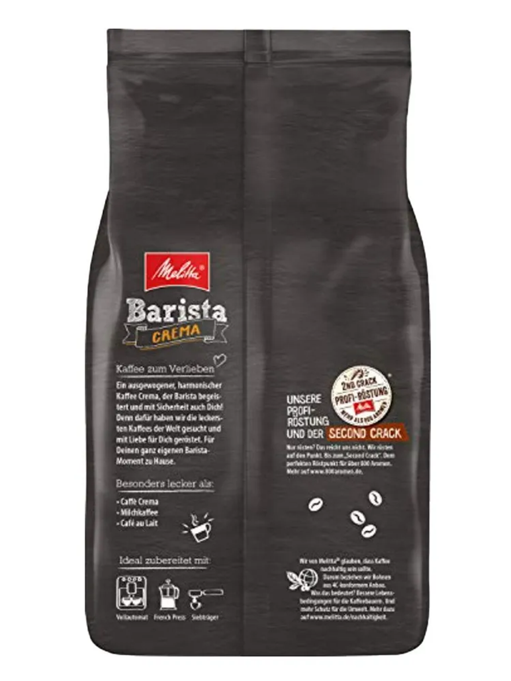 Кофе в зернах Melitta Barista Crema, 1 кг (Мелитта)