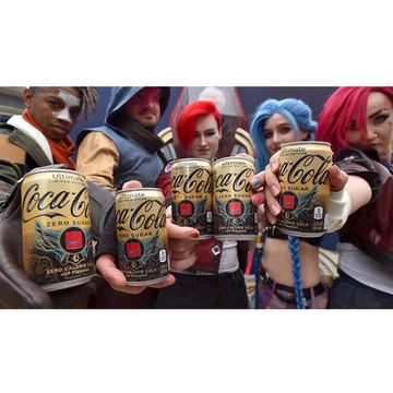 Газированный напиток Coca-Cola League of Legends (LOL) (без сахара), 330 мл (Китай)