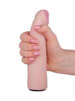 Пояс-трусики с 2 насадками Exotic-Alice - 18 и 10,5 см. (Цвет: телесный с черным)