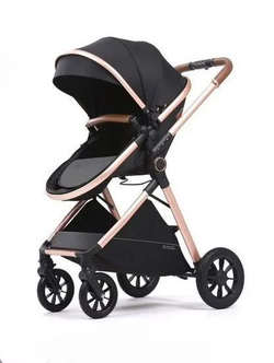Коляска-трансформер 2в1 Luxmom V2 (V8+C), коричневый цвет